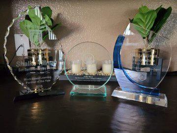 A photo of Shalita's awards.