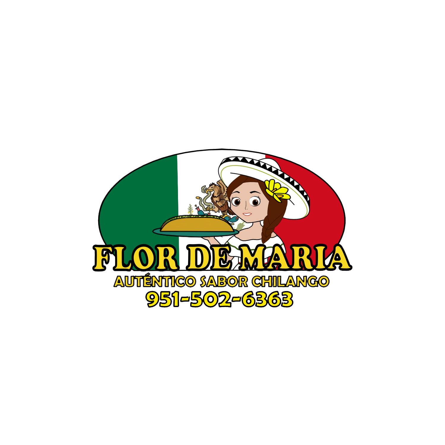 A photo of the Flor de Maria logo
