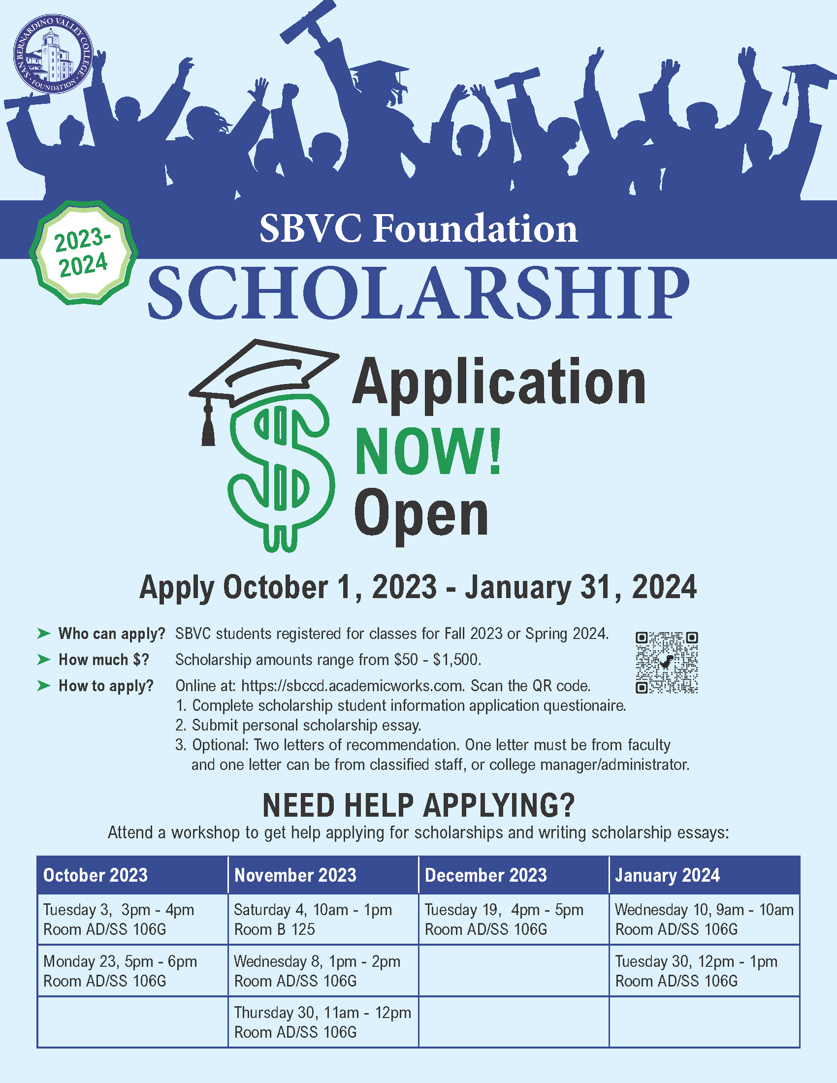 Foundation Scholarship Workshops 